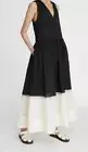 Lee Matthews Long Day Dress Gina Maxi Black Sleeveless Nwt Size 0