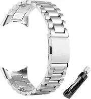 [Mtozon] Stainless Steel Bands Compatible with Google Pixel Watch 3 45mm/41mm Pixel Watch2/ Pixel Watch Replacement Wristband Men