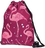 LIFKOME Flamingo Drawstring Storage Pouches Durable Backpack for Women Fashionable Travel Rucksack for Jewelry Cosmetics Items