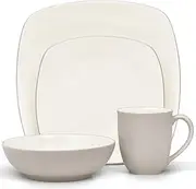 [Noritake] Colorwave Sand 4-Piece Square Place Dinnerware Setting in Cream/Sand