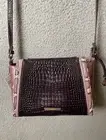 Brahmin Hillary Mellow Rose Jessamine Crossbody Handbag Pink Burgundy Color Bloc