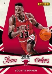 2013 Panini National Convention TEAM COLORS Scottie Pippen #1 Chicago Bulls