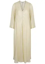 Forte_forte Lamé Silk-chiffon Maxi Dress - Gold - 2 (UK 10 / S) 2 (UK 10 / S)