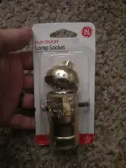 [TECH] GE Lamp Socket (Push On / Off) Brass Color