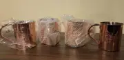 Set of 4 New Amsterdam Vodka Moscow Mule Copper Mugs New