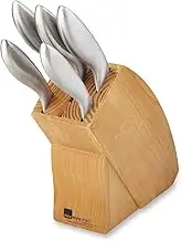 Stainless Steel Knife Set- Wooden Block