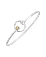 Silver 0.25 ct. tw. Citrine Bangle Bracelet
