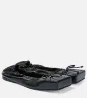 [Jacquemus] Jacquemus Ballet leather ballet flats AU 5 black
