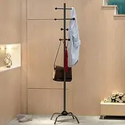Adjustable Garment Rack Hangers Multifunctional Floor Home Coat Rack Bedroom Simple Clothes Rack Living Room Creative Clothes Hangers Standing Hanger (Color : Black 097)