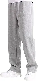 [Generic] Men's Casual Sweatpants Loose Fit Lounge Athletic Pants Elastic Waist Open Bottom Yoga Running Trousers with Pockets