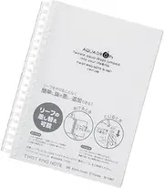 Lihit Lab N1667-1_10 Twist Notebook, B6, 21 Holes, 70 Leaves, Milky White, Pack of 10