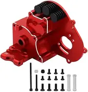Metal Transmission Gearbox Gear Box 3691 for 1/10 2WD VXL RC Car Upgrade Parts (Color : Red)