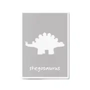 Stegosaurus Dinosaur Boys Bedroom Nursery Art