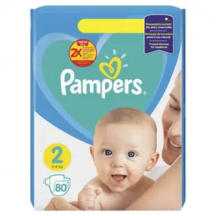 歐洲進口 Pampers 幫寶適 一級幫 嬰兒 尿布 紙尿褲 【黏貼型-80片 2歲 4-8公斤 S號】48618