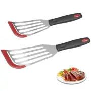 2Pack Silicone Fish Spatulas for Nonstick Cookware,Fish Turner Spatula Stainl...