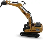 1:50 Alloy Diecast 4 Wheel Shovel Loader Two-Way Excavator Forklift Bulldozer Back Hoe Loader Truck Model for Kids Gift Toys (Color : Excavator)