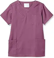 Primevère(プリムヴェール) Plimvale ST-404 Women's Scrub Lab Coat, red (Wine), SS