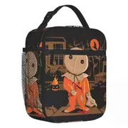 c1013 Horror Halloween Film Thermal Insulated Lunch Bag Trick R Treat Sam Portable Lunch Tote for School Office Multifunction Food Box k1013