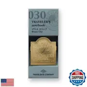 DESIGNPHIL Traveler's Notebook, Brass, Clip, Airplane Pattern 43090006