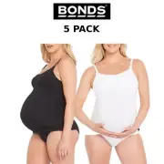 Womens Bonds Maternity Breastfeeding 5 PACK Hidden Support Singlet YYCUY