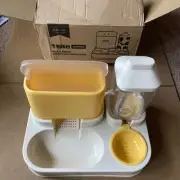 MewMew Milk & Bread Water Grain Double Bowl Cats Small Dogs Water Food Bowls
