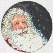 Needlepoint Handpainted Sandra Gilmore Starlight Santa
