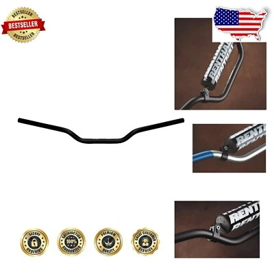 Vibration Dampening Black 7/8" Aluminum Handlebar - Enhanced Control for Riders
