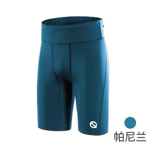 QINKUN 輕功體育 男款情侶五分跑步壓縮褲高腰彈力健身瑜伽緊身褲