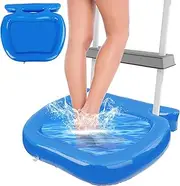 Pool Foot Bath, Inflatable Pool Foot Wash Tray for Pool Entry Ladder, Portable Foot Bath Basin for In Ground and Above Ground Swimming Pools