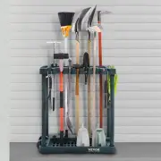 SKYSHALO Garden Tool Storage Rack Garage Organizer 10 Slots Yard Broom Mop Holde