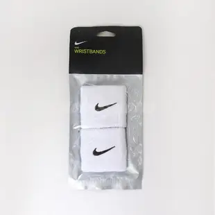 Nike 護腕 Swoosh Wristbands 白 黑 男女款 勾勾 一組兩入 球類運動 運動休閒 【ACS】 NNN0410-1OS