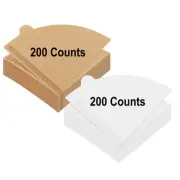 400 Counts Cone Coffee Filters V01, Disposable Unbleached Natural Coffee Filt...