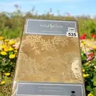 Villager Liz Claiborne Gold 60 x 104” Oval Damask Tablecloth NOS 2001