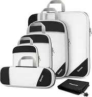 [Gonex] Compression Packing Cubes Mesh Organizers L+M+S+XS+Slim+Laundry Bag Black
