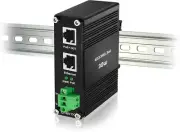 New - Zhimao 30W PoE Injector Industrial DIN Rail Power Adapter Gigabit 48V Poe