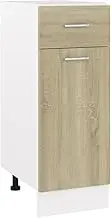 Drawer Bottom Cabinet Sonoma Oak 30x46x81.5 cm Engineered Wood,Sonoma Oak Kitchen Cabinet with 2 Shelves and 1 Drawer for Ample Storage Kitchen Storage