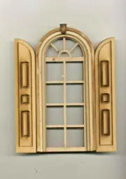 Window - Round Top w/ Shutters 2173 dollhouse miniature 1:12 scale USA