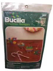 Vintage New Bucilla Christmas Heirloom Ornaments Kit 60615 Choo Choo Train Set