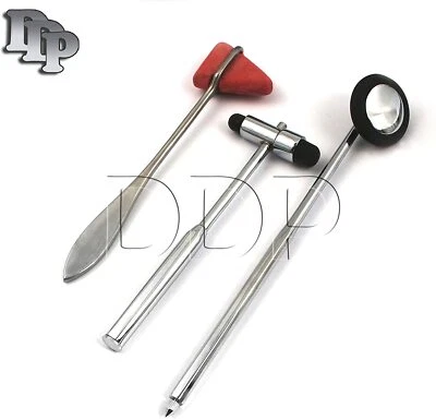 Set of 3 Pcs Reflex Taylor + Babinski + Buck Percussion Hammer Mallets