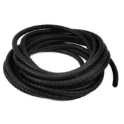 8 M 8 x 10 mm Plastic Flexible Corrugated Cord Protector for Garden,Office Black