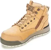 [Hard Yakka] Men's 3056 Lace-Up Side Zip Steel Toe Safety Boot, Wheat, 7 AU/8 US