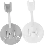 TOGEVAL 2pcs Removable Shower Mount Bracket No Drill Adjustable Holder for Handheld Showerhead Durable Plastic Adhesive Fittings for Easy Bathroom Installation