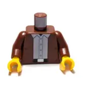 Lego - Minifigure Torso - Brown Jacket, Belt, Robot