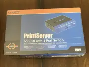 Cisco Linksys PrintServer For USB With 4-Port Switch PSUS4 New Sealed