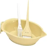 koolsoo Hair Coloring Tool,Silicone Hair Dye Bowl,DIY Color Tinting Bowl Salon Tool, Yellow