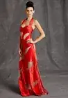MOSCHINO COUTURE JEREMY SCOTT Red Silk Destroyed Sheer Cut Out Dress Gown 38 2