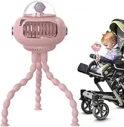 Silent Desk Fan - Portable Octopus Rechargeable Handheld Fan, Usb Rechargeable Ventilator | Octopus Air Cooler, Handheld Usb Rechargeable Fan with Adjustable Speed for Baby Stroller Bed Travel