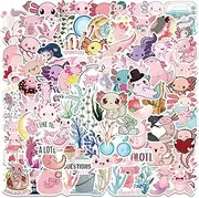 100pcs Cute Cartoon Hero Game Anime Aniaml Vinyl Decal Stickers Waterproof for Gift Bottle Car Phone Laptop Party Skateboard (Axolotl)