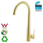 Brushed Gold Laundry Mixer Kitchen Tap Sink Basin Swivel Spout Faucet Round WELS