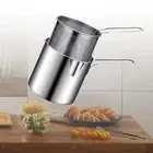 Stainless Steel Deep Fryer Pot with Basket Detachable for Dried Fish Tempura